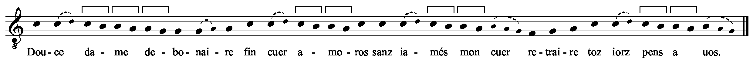Refrain musical notation
